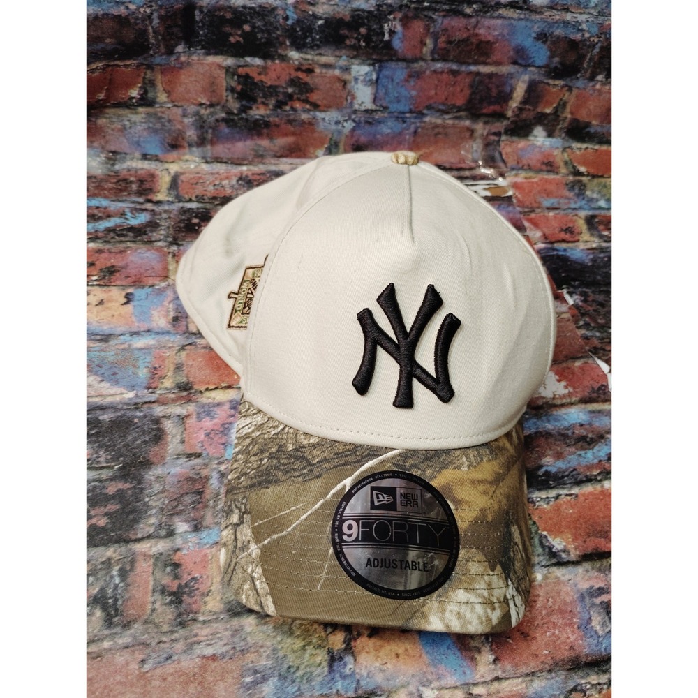 New Era Cap NY Yankees Beige Camo 1996 World Series Side Patch 9FORTY Hat OSFM